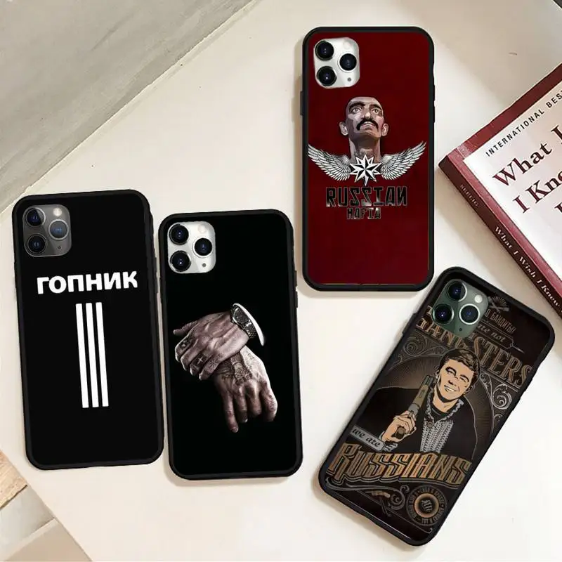 

Russian Mafia Pattern Phone Case for iPhone 11 12 pro XS MAX 8 7 6 6S Plus X 5S SE 2020 XR