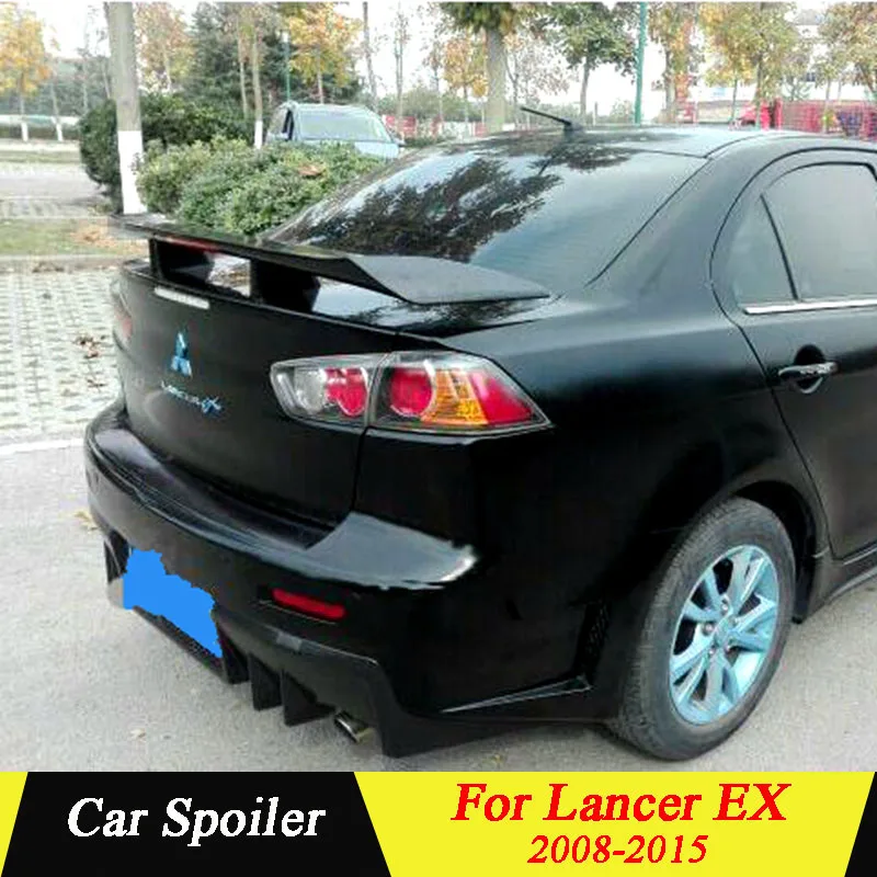 Universial Sedan автомобильный спойлер для Mitsubishi Lancer EX Evo 2008-2015 абс материал Неокрашенный