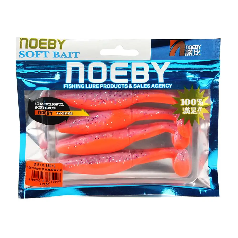 NOEBY S8019 рыболовные силиконовые приманки, мягкие приманки, 7 см-2,8 г, 10 см-9,0 г, 12,5 см-15 г, 15 см-27 г, 4 шт./6 шт., для ловли окуня и щуки