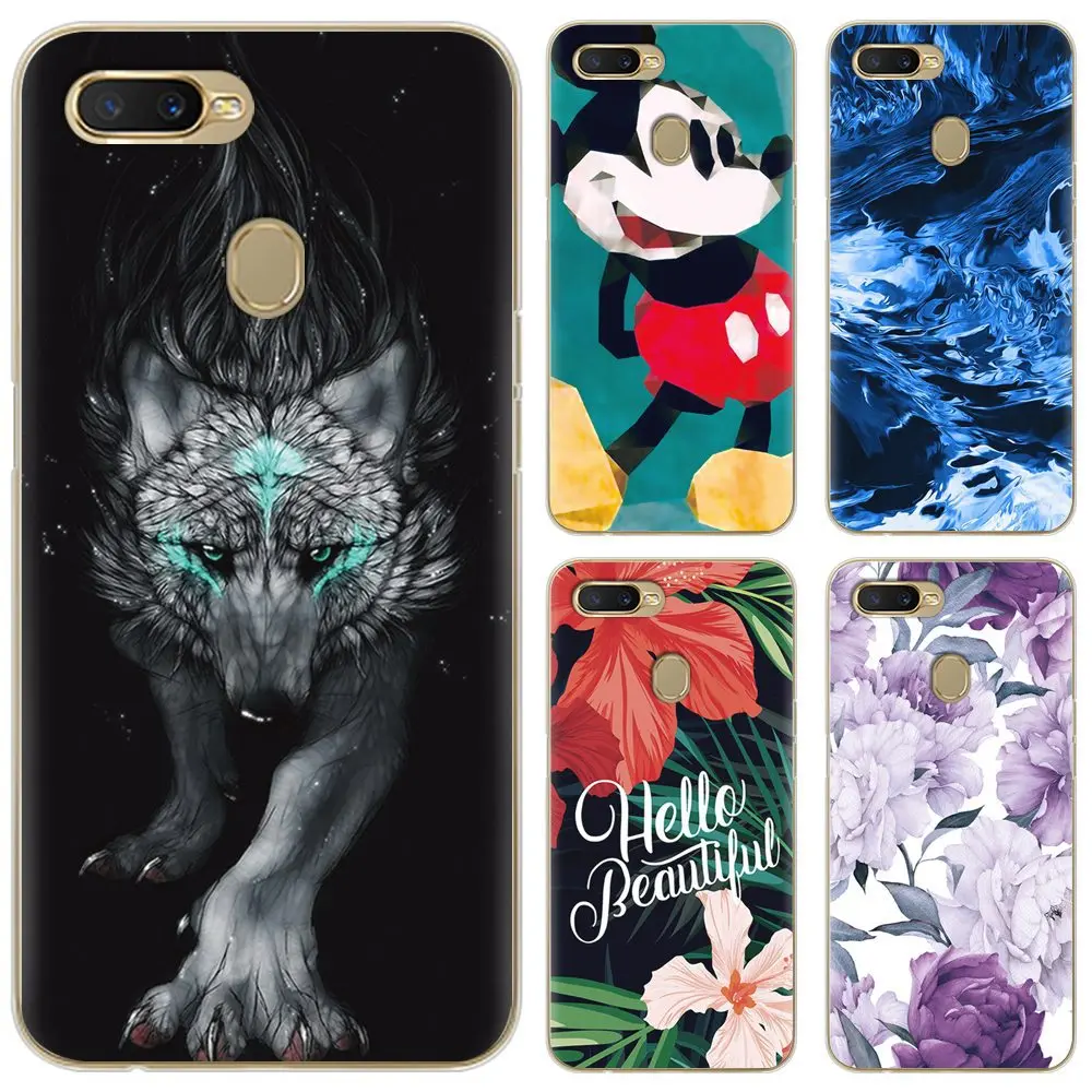 OPPO A7 Phone Case OPPO A5s Phone Case New Style Coloured Drawing Cartoon TPU Fully Covered Edge Soft Cover