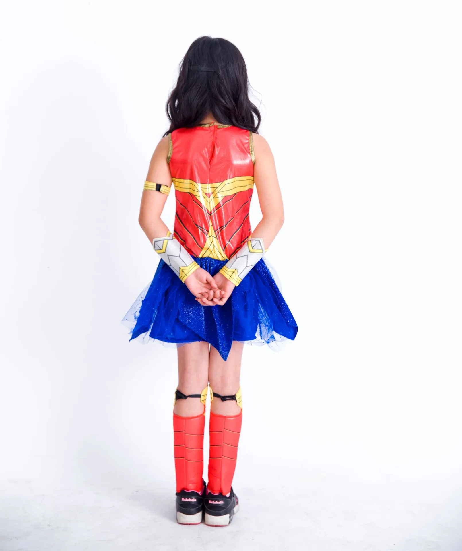 Child Wonder Girl Cosplay Costume Kids Girls Dress Halloween Dress Outfit Cosplay Fancy Dress Supergirl Women Halloween Purim Party Fantasia Costume