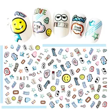 Японский стиль мультфильм животных Лук стикер для ногтей жвачки наклейки для ногтей 3D Детские наклейки