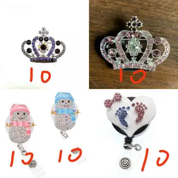 

Rhinestone Enamel Flat Back for Retractable ID Badge Holder reel