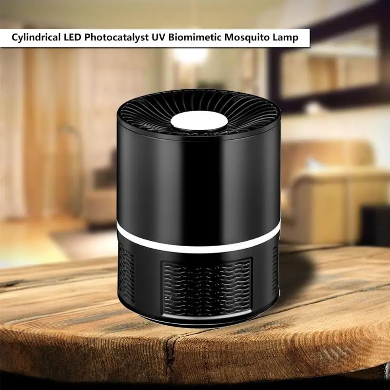 Cylindrical USB Powered Household Intelligent Mosquito Repellent LED Photocatalyst UV Bionic Suction Mosquito Catcher