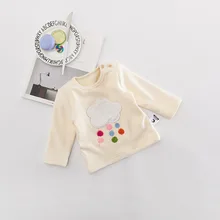 Осенне-зимние детские толстовки с капюшоном для маленьких девочек толстовки с длинными рукавами и рисунком облаков бархатная футболка для маленьких девочек