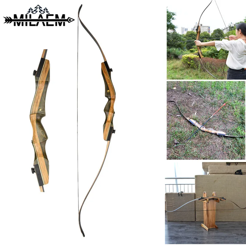 

62 inch American Hunting Bow 30/35/4045/50/55/60 lbs Right Handed Recurve Bow Diamond Maple Laminated Traditional Long Bow