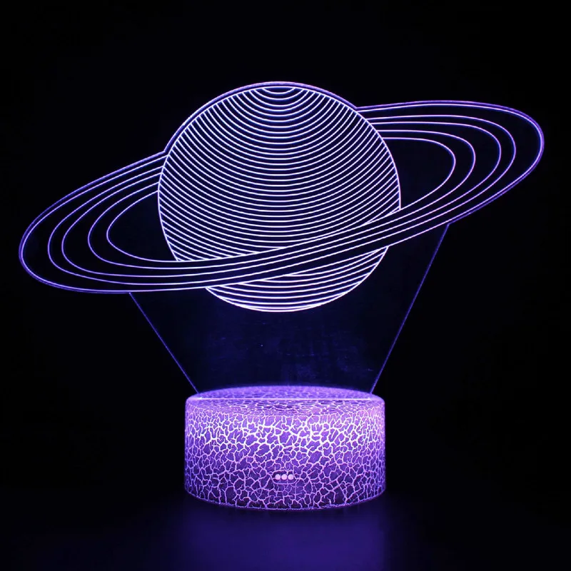 Solar 3D Optical Illusion Table Lamp Universe LED Night light for Kids Toy GIFT 