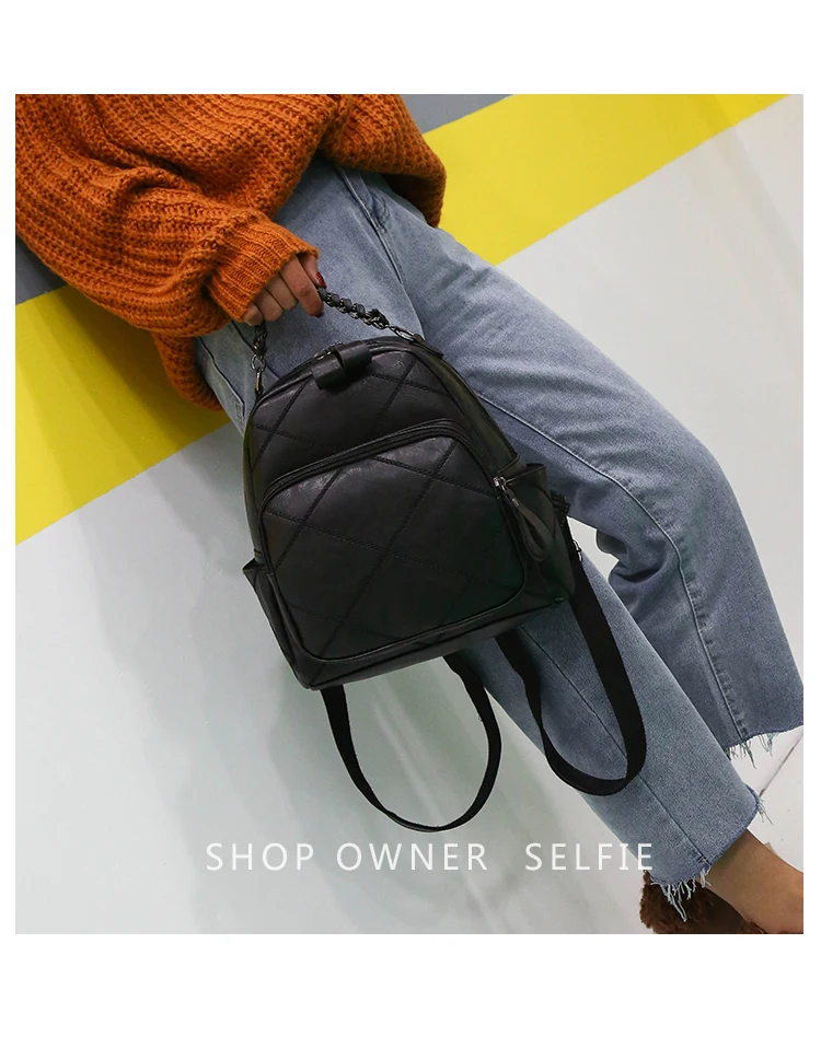 New Fashion Women Travel Backpack High Quality Durable PU Leather School Backpack Female Daypack Shopping Backpack Sac