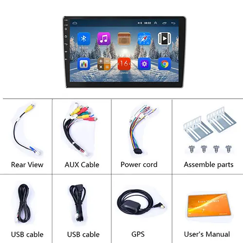 Without Camera Podofo Android 8,1 автомобильный мультимедийный плеер " gps 2Din стерео радио Bluetooth AM wifi Mirrorlink MP5 плеер аудио стерео - Цвет: Without Camera