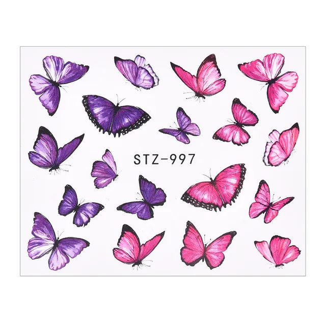 1Pcs Water Nail Decal and Sticker Flower Leaf Tree Green Simple Summer DIY Slider for Manicure Nail Art Watermark Manicure Decor TA621
