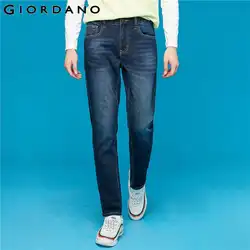 Giordano мужские джинсы со средней талией облегающие джинсовые брюки эффект усов эластичные джинсы мужские 01119068