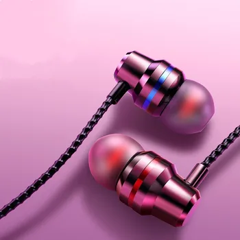 

HONGBIAO SM Smart Earphone Stereo 18D Headset Metal Wired Super Bass 3.5mm Earbud with Microphone Hands Free for Xiaomi Earphone