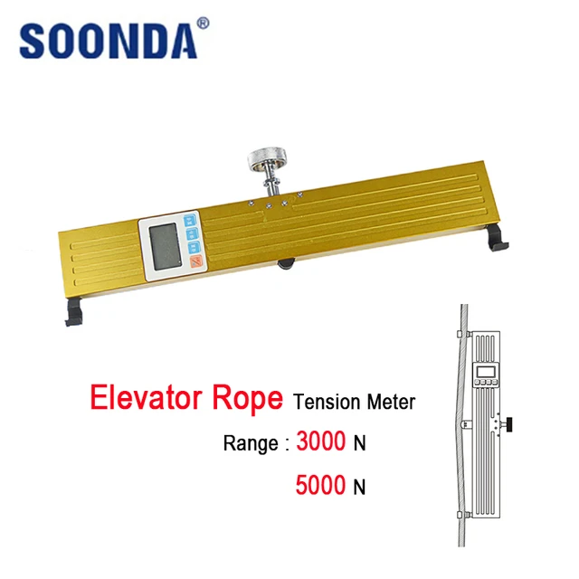 5000N Digital Elevator Rope Tensiometer Tension Test Of Elevator Traction  Wire Rope Elevator Installation Acceptance Inspection - AliExpress