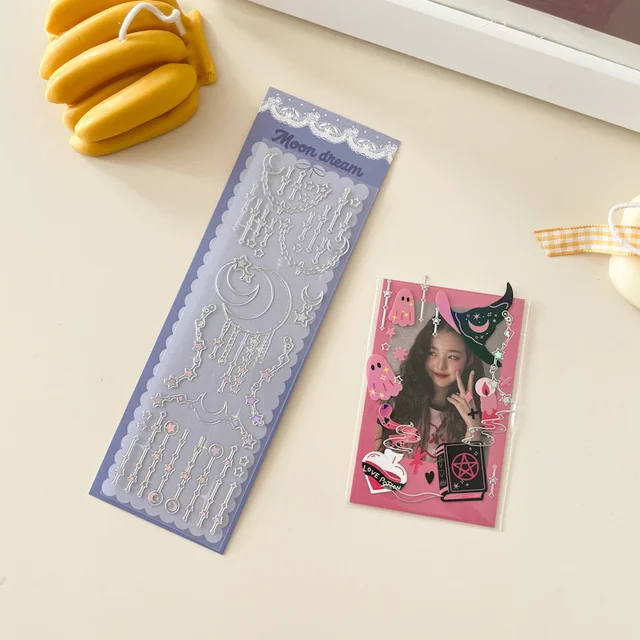 1Pc Ins Style Bronzing Butterfly Jellyfish Laser Sticker Bronzing Creative Handbook DIY Decorative Collage Material Sticker 1Pc B