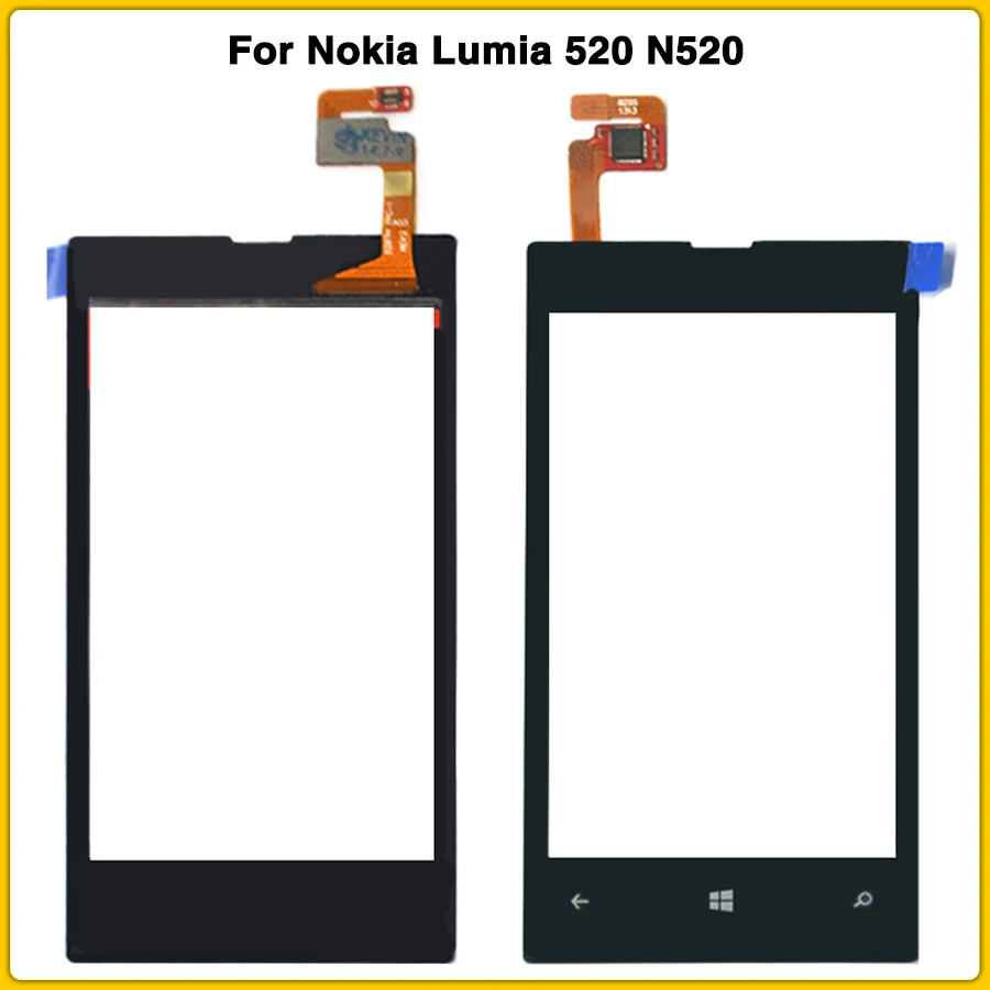 New N520 touchscreen 4.0" For Nokia Lumia 520 Touch Screen Panel Digitizer Sensor front Glass Lens Replacement | Мобильные