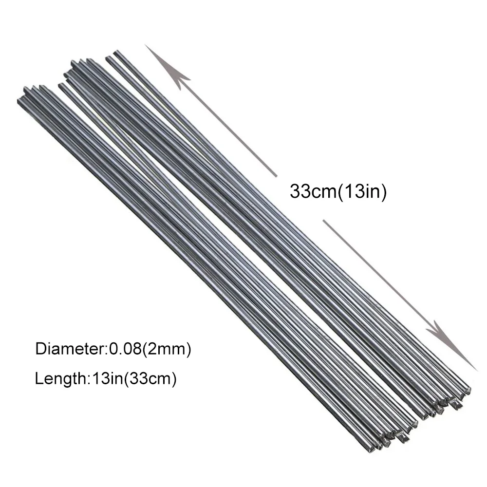 10-50pcs Welding Rods No Need Solder Powder Aluminum Welding Rod 1.6/2mm Brazing Low Temperature  Aluminum Solder Soldering Rod leather welding hood