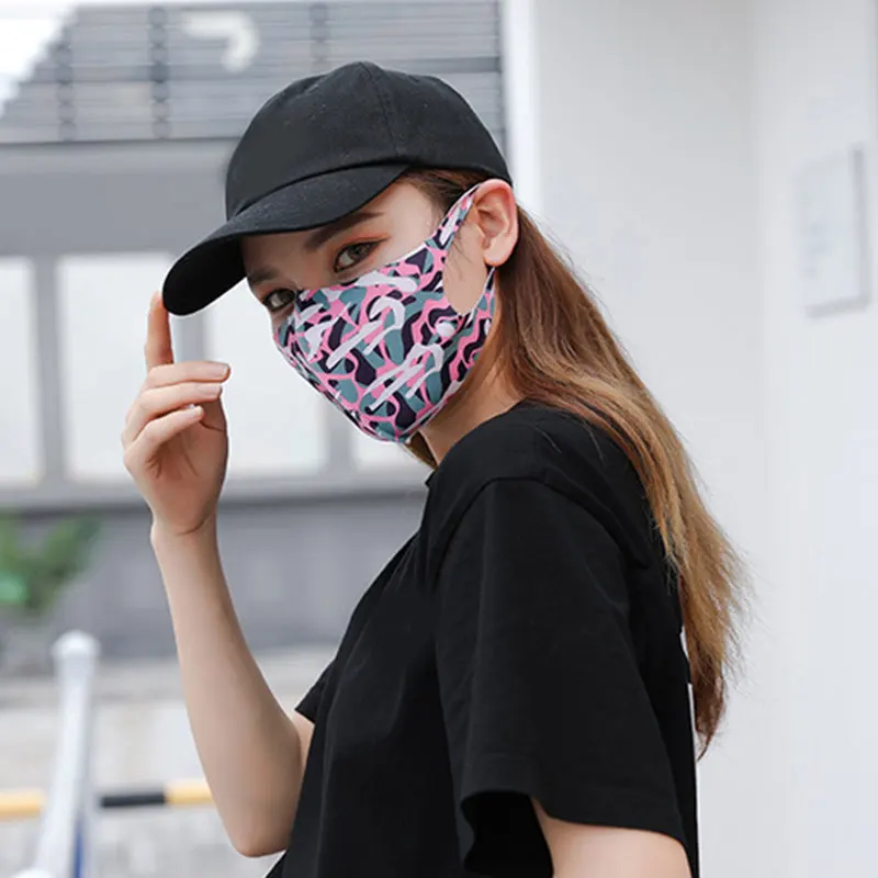 Foldable Mouth Mask Summer Sunscreen Face Mouth Mask Windproof Summer Mouth-Muffle sports Reusable Cotton Mouth Masks