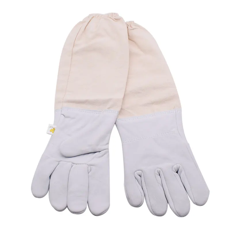1 Pair Bee Gloves Sheepskin Gloves Anti-bee Anti-sting for Professional Apiculture Beekeeper Beekeeping Tool beekeeping gloves