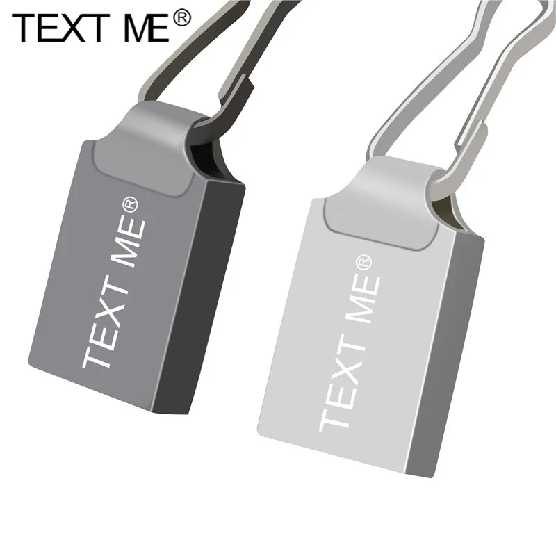 

TEXT ME Super Mini USB flash Drive 128GB 64GB 32GB 16GB 8GB Metal Pen Drive Pendrive 64 32 16 8 GB USB Flash Memory Cle USB