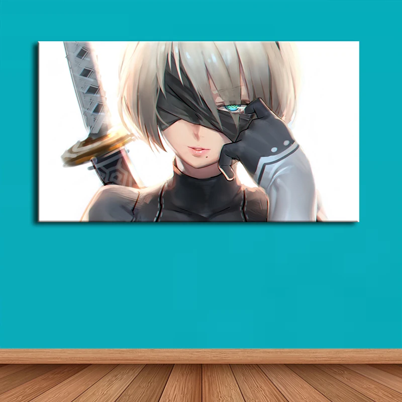 Печать Искусство NieR Automata печать милый 2B Принт плакат jorha 9S A2 на холсте картина