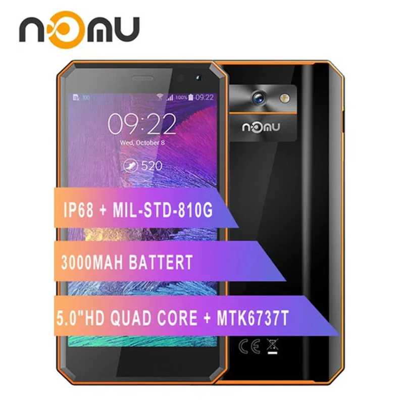 NOMU M6 4G смартфон 5,0 дюймов Android 7,0 MTK6737VWT четырехъядерный 1,5 ГГц 2 Гб ОЗУ 16 Гб ПЗУ 8,0 МП 3000 мАч водонепроницаемый мобильный телефон