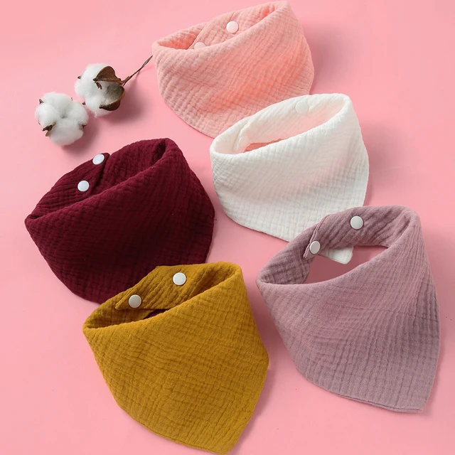 5 pieces/lot Baby Bibs Triangle Kids Cotton Bibs Saliva Towel Baby Boys Girls Feeding Apron Cotton Bandana Bibs