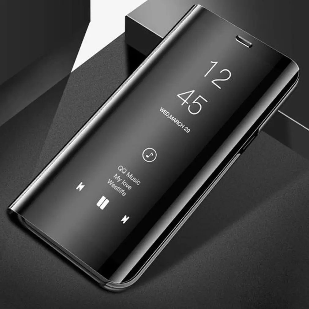 Flip Kickstand Electroplate Plating Mirror Case Smart Sleep/Wake Up Fuction Protective Phone Cover for Samsung | Мобильные телефоны