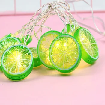 

2.5M Lemon Slice Decorative Light String Star Net Red Light Ins Style Room Decoration Wedding Party Home Decoration LED String