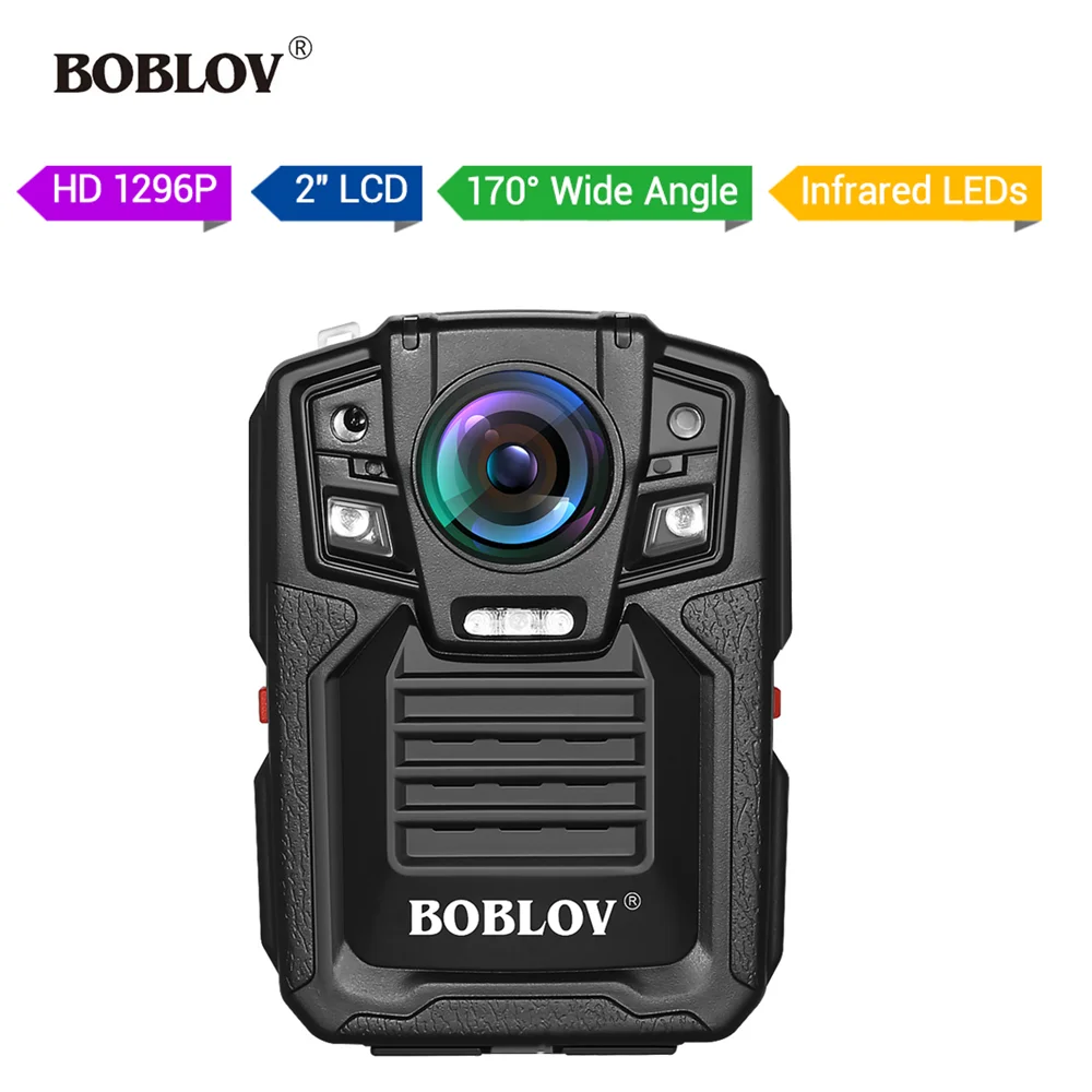 

BOBLOV HD66-02 HD 1296P Mini Camcorder Security Police Body Camera IR Night Vision Video Recorder Wearable Police camera