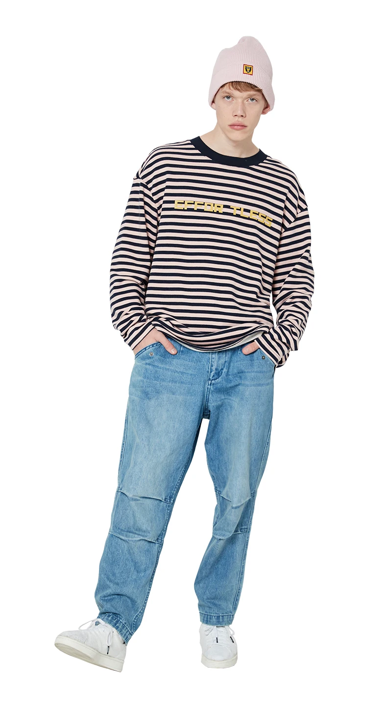 VIISHOW брендовая мужская футболка с круглым вырезом и принтом, мужская полосатая футболка с длинным рукавом для мужчин, хлопковая футболка, повседневные мужские футболки TC1672193