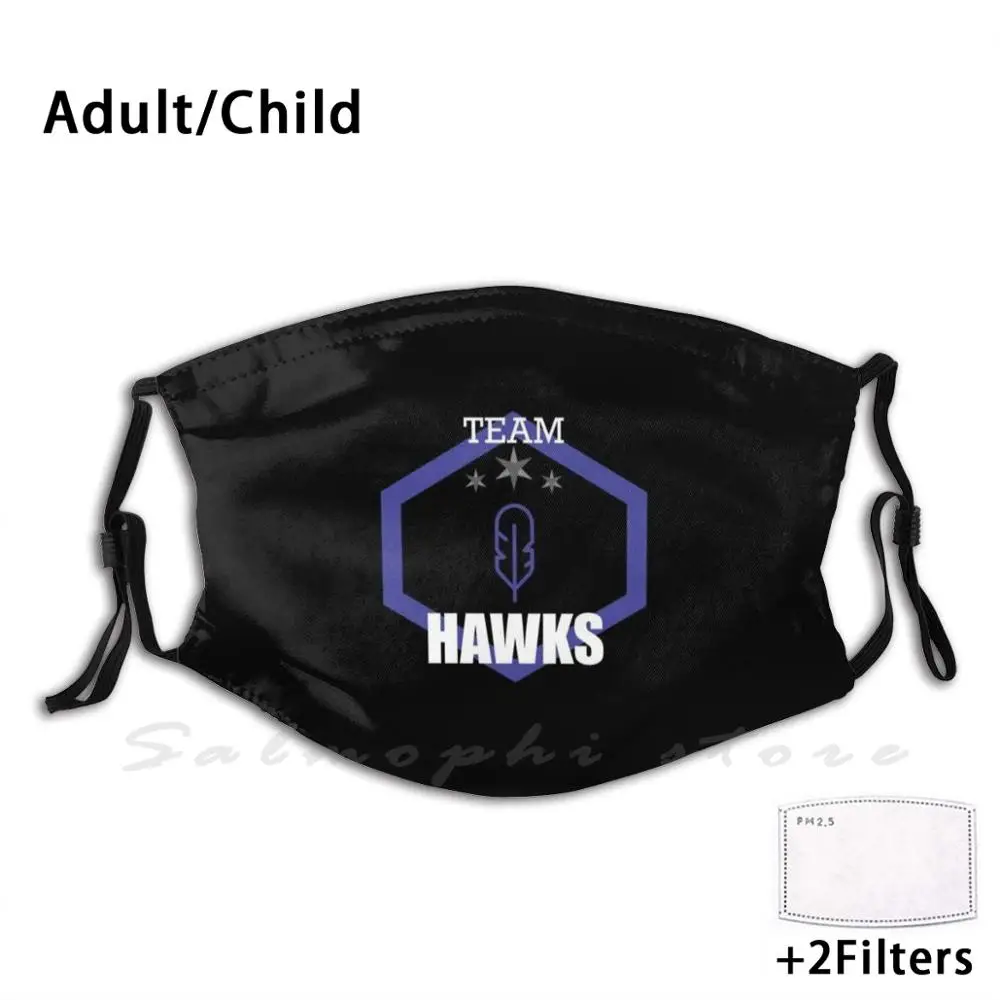 Маска команда Hawks Shadowhawk темно-синяя эмблема Boko No Hero Академия Bnha Mha Bnh Deku Bakugo Midoriya Toga