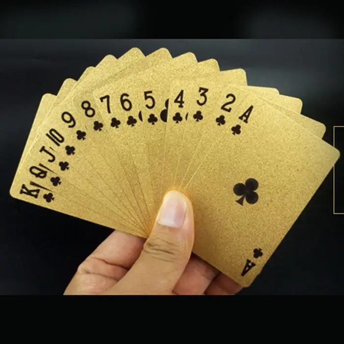 Новые игральные карты Золотая фольга покерные карты колода карт