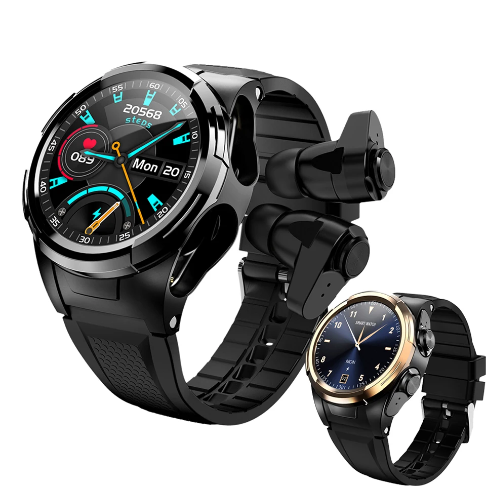 2020 Smart Watch TWS Bluetooth Earphone 2In1 Heart