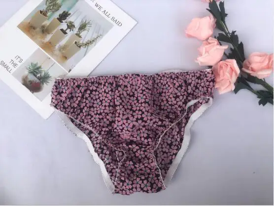 Floral Pink Moxeay, шелковые атласные трусики, женские мягкие удобные трусы, дышащие, высокое качество, повседневное нижнее белье, женские короткие трусики, нижнее белье - Цвет: Floral Pink