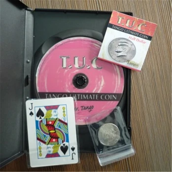 

T.U.C Tango Ultimate Coin (Half dollar Size) Gimmick Coin Magic Tricks Close up Magic Illusions 3 Fly Coin Matrix Transfer Magic