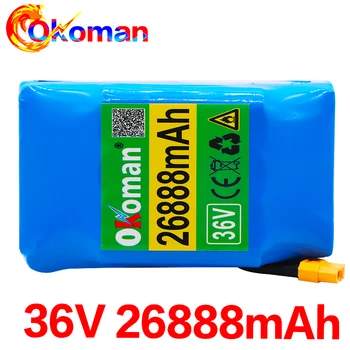 

10S2P 36v lithium-ion rechargeable battery 26888 mAh 26.8AH battery pack for electric self-suction hoverboard unicycle