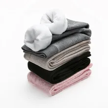 Детские Бархатные леггинсы; сезон осень-зима плотные цельные брюки в полоску для девочек Теплые зимние брюки для больших мальчиков