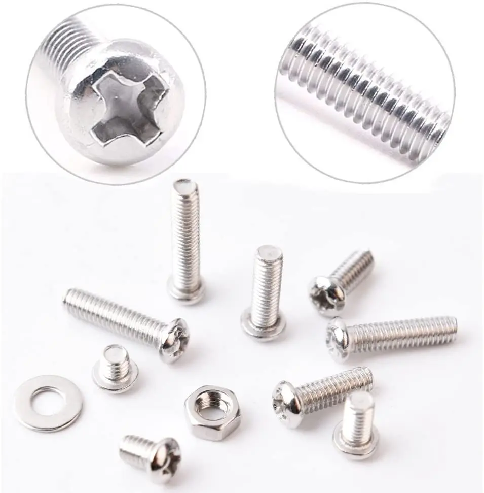Uxcell M2.5x12mm Machine Screws - 304 Stainless Steel Phillips Pan Head Bolts (60Pcs) - View #13