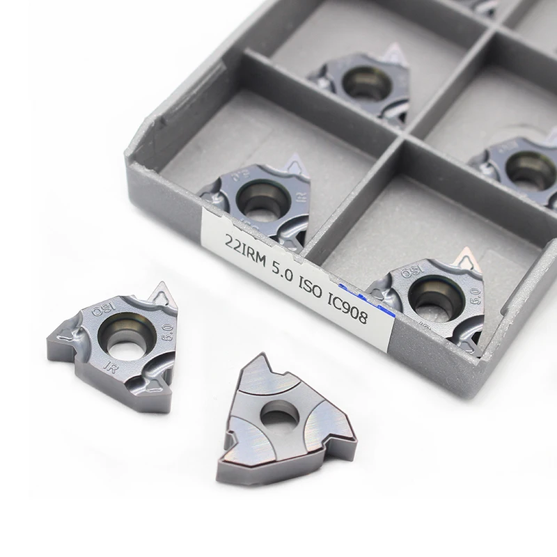 

22IRM 5,0 iso-ic908 10 шт. твердосплавные вставки пластина CNC лезвие с резьбой токарный станок Режущий инструмент токарные инструменты