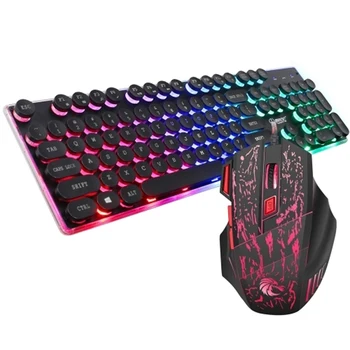 

ZERODATE J40 Wired Keyboard Mouse Set 104 Keys Ergonomic Gaming Keyboard Mouse Set for Gaming Typing Mac PC Compatible