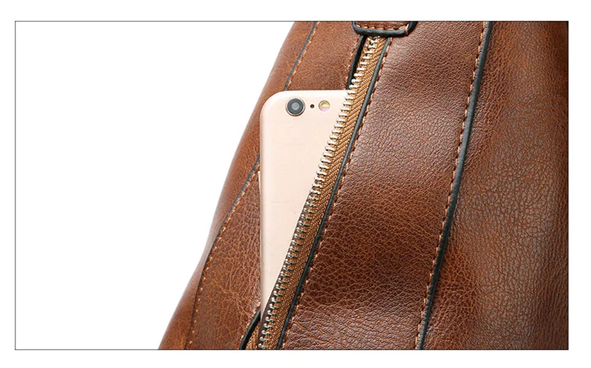 Sac à main vintage marron femme en cuir concepteur à bandoulière bolso mujer