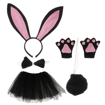 

Bunny Rabbit Headband Tutu Skirt Costume Accessory Set Fancy Dress
