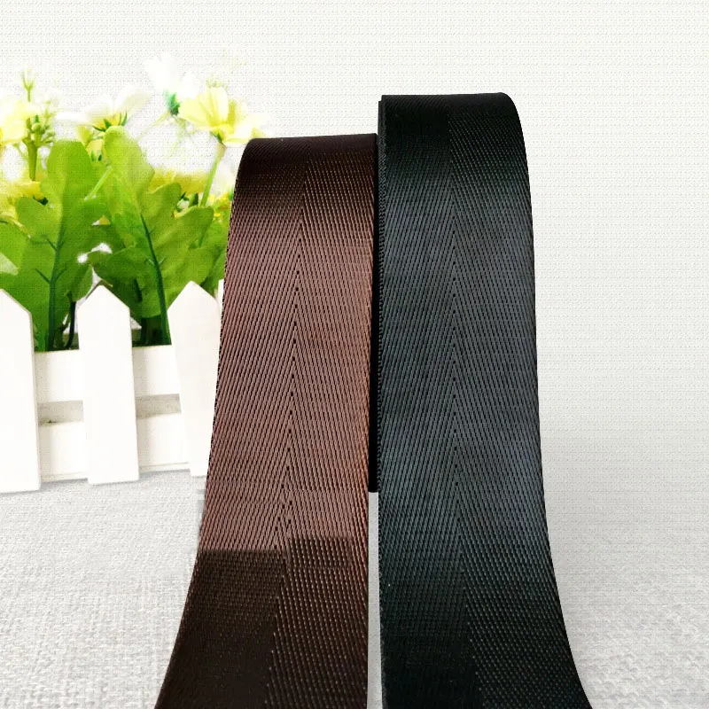 Hot 3 Yards 32mm High Quality Black Brown Strap Nylon bing