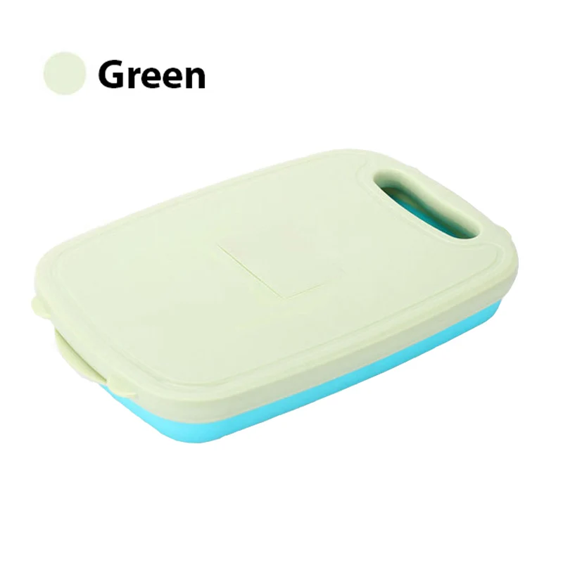Green 9 in 1 Multifunction Kitchen Chopping Blocks Foldable Cutting Board With Washing Drain Basket Kitchen Plastic Chopping Boards - Цвет: Green