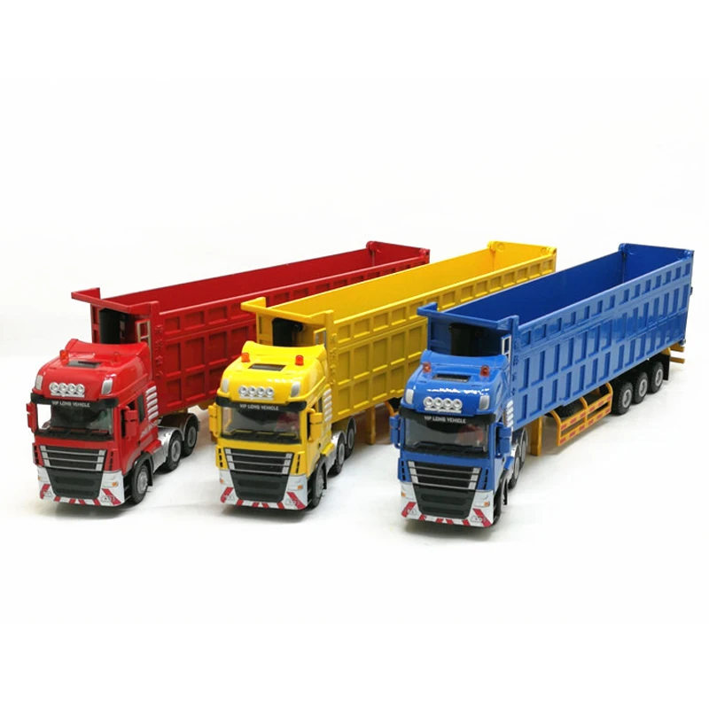 1 50 シミュレーション半トレーラー大型トラック自己アンロードダンプトラックトラック合金輸送モデルおもちゃのトラックのおもちゃ車モデルキッズギフト Diecasts Toy Vehicles Aliexpress