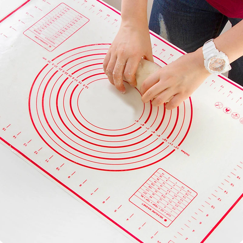 Силиконовый коврик для выпечки с накипью раскатки теста коврик для замеса теста антипригарная Кондитерская печь лайнер формы для выпечки 60*40/29*26 см
