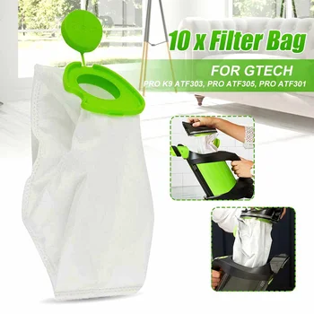 

10Pcs Vacuum Cleaner Bags carbon Dust Bag Dust Filter Bag 3-layer Replacement For Gtech Hygienic Pro K9 ATF301 ATF Dropshipping