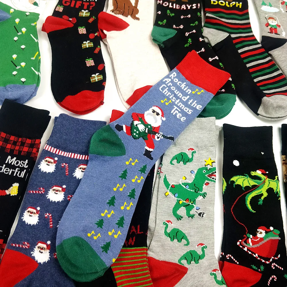 5 пар красивых рождественских чулок рождественские подарки мужские рождественские носки