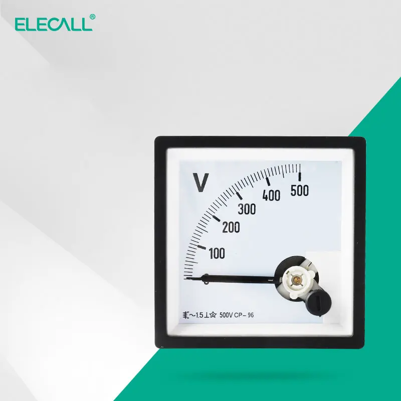 ELECALL CP-96 AC вольтметр аналоговый Панель механический Вольтметр Указатель 20v с алюминиевой крышкой, 50В 250v 300 v 500V