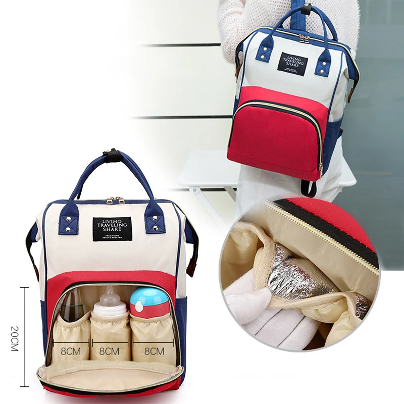 Waterproof Diaper Bag Backpack Multi-function Mommy Bag Large Capacity Women Handbag Mommy Travel Baby Care Stroller Bags Nappy